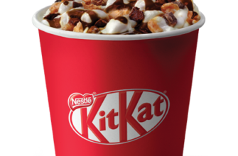 morozhenoe kit kat s shokoladnym toppingom