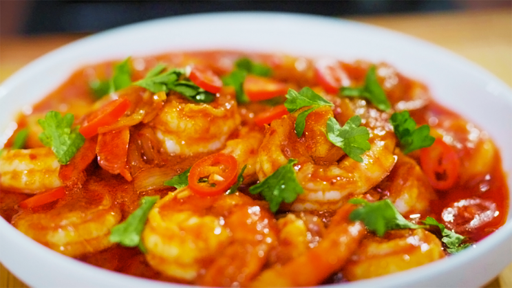 Ingredients for Sambal Tumis Ikan Bilis-Udang (Prawns)