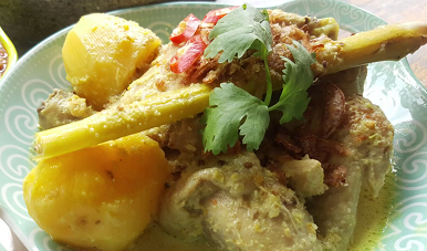 Ingredients used in Opor Ayam