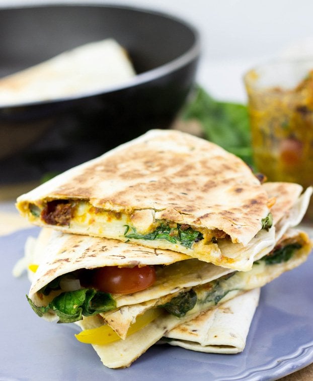 2. Roasted Vegetable Quesadillas